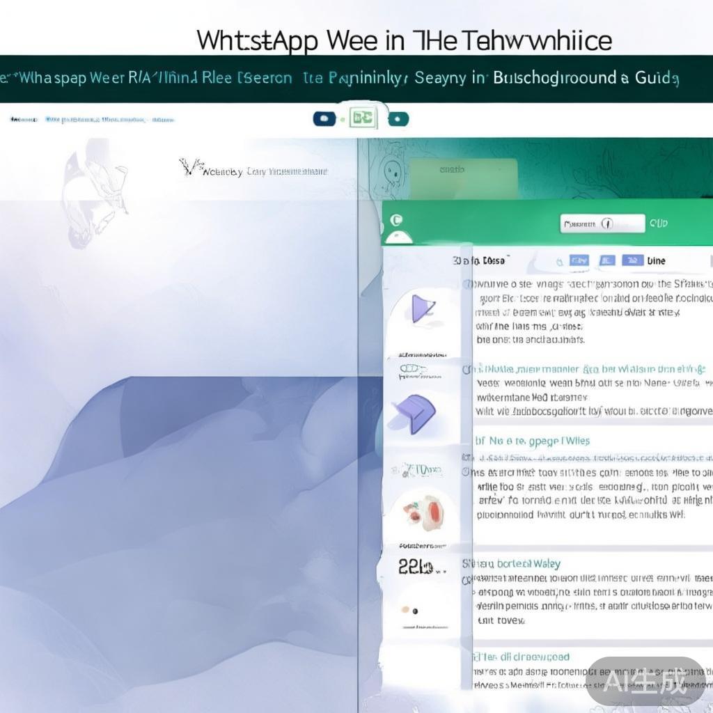 WhatsApp网页版如何实现常驻后台运行？永久后台入口指南